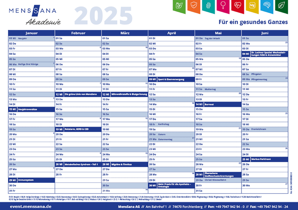 Veranstaltungskalender A4 MensSana