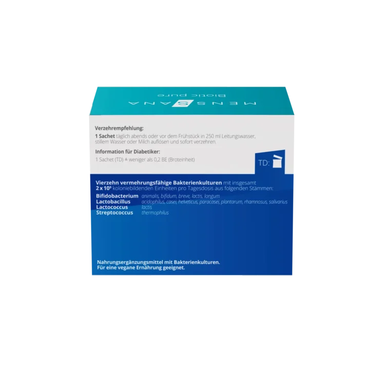 Biotic pure (30 Sachets) Rueckseite | MensSana OnlineShop
