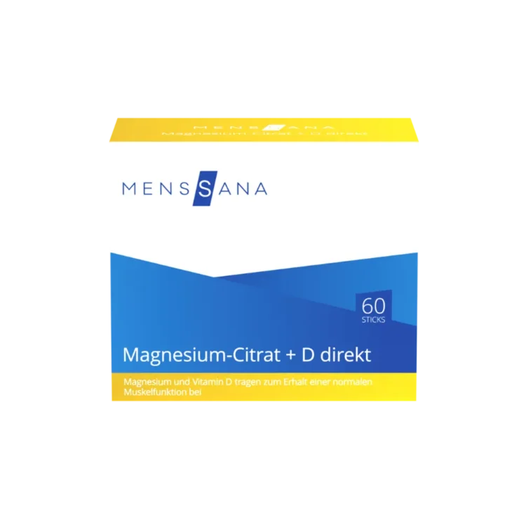 MensSana Magnesium-Citrat + D direkt (60 Sticks) | Titelbild